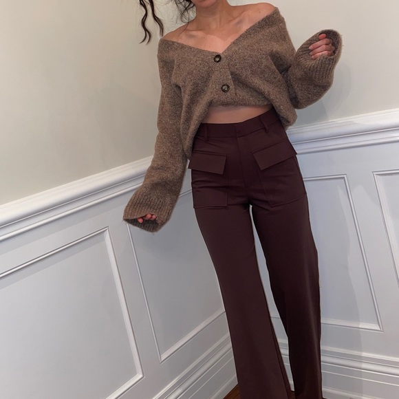 Zara Pants - Straight leg high waisted pants with pockets